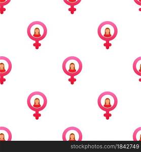 Women symbol pattern. Gender icon. Vector stock illustration. Women symbol pattern. Gender icon. Vector stock illustration.