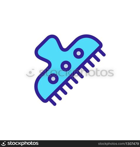 womens barrette hair icon vector. womens barrette hair sign. color isolated symbol illustration. womens barrette hair icon vector outline illustration