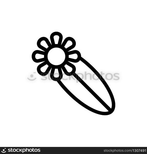 womens barrette hair icon vector. womens barrette hair sign. isolated contour symbol illustration. womens barrette hair icon vector outline illustration