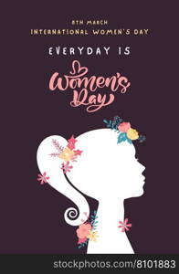 Womens day happy day Royalty Free Vector Image