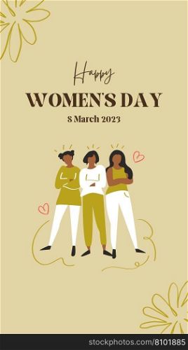 Womens day happy day Royalty Free Vector Image