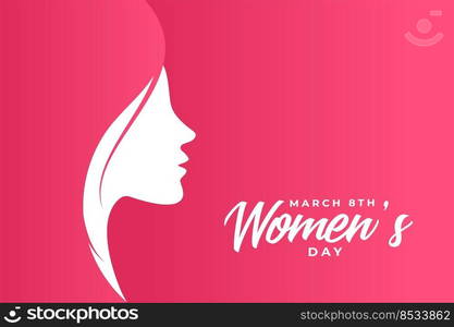 womens day pink greeting design