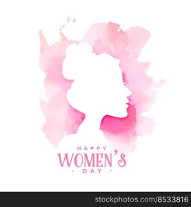 womens day watercolor card design