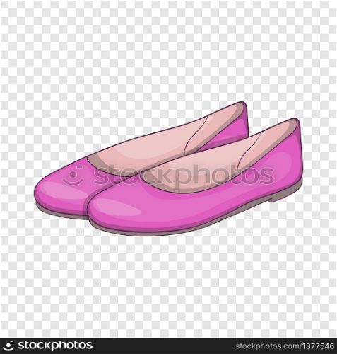 Womens flat shoes icon in cartoon style isolated on background for any web design . Womens flat shoes icon, cartoon style