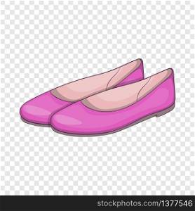 Womens flat shoes icon in cartoon style isolated on background for any web design . Womens flat shoes icon, cartoon style