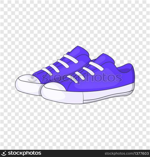 Womens purple sneakers icon in cartoon style isolated on background for any web design . Womens purple sneakers icon, cartoon style