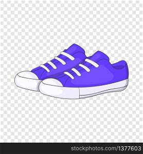 Womens purple sneakers icon in cartoon style isolated on background for any web design . Womens purple sneakers icon, cartoon style
