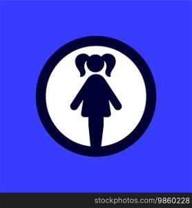 womens toilet icon, wc sign in simple style.. womens toilet icon, wc sign in simple style