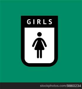 womens toilet icon, wc sign in simple style.. womens toilet icon, wc sign in simple style