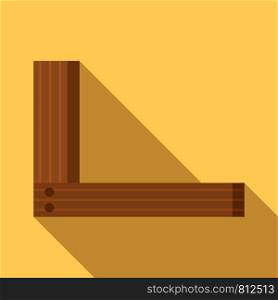 Wood angle icon. Flat illustration of wood angle vector icon for web design. Wood angle icon, flat style