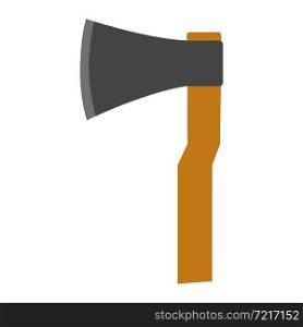 Wood ax icon black flat design vector illustration isolated on white background. Wood ax icon black flat design vector illustration isolated on white