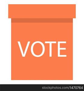 Wood ballot box icon. Flat illustration of wood ballot box vector icon for web design. Wood ballot box icon, flat style