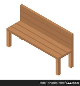 Wood bench icon. Isometric of wood bench vector icon for web design isolated on white background. Wood bench icon, isometric style