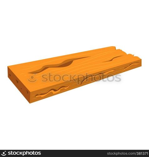 Wood board icon. Cartoon illustration of wood board vector icon for web. Wood board icon, cartoon style
