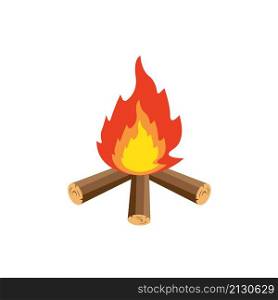 wood bonfire vector icon illustration design template