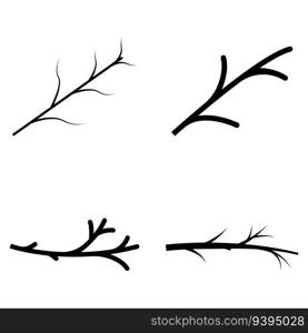 wood branch icon vector template illustration logo design