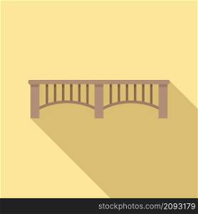 Wood bridge icon flat vector. Rope wooden bridge. Game path. Wood bridge icon flat vector. Rope wooden bridge
