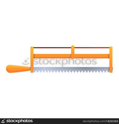 Wood carpenter saw icon. Cartoon of wood carpenter saw vector icon for web design isolated on white background. Wood carpenter saw icon, cartoon style