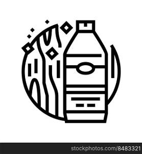 wood cleaner detergent line icon vector. wood cleaner detergent sign. isolated contour symbol black illustration. wood cleaner detergent line icon vector illustration