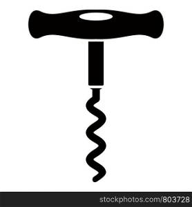 Wood corkscrew icon. Simple illustration of wood corkscrew vector icon for web design isolated on white background. Wood corkscrew icon, simple style