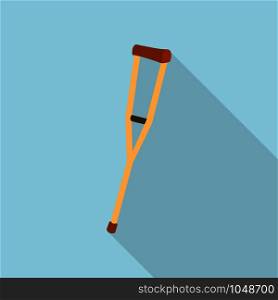 Wood crutch icon. Flat illustration of wood crutch vector icon for web design. Wood crutch icon, flat style