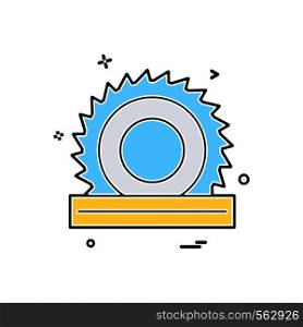 wood cutter icon vector design