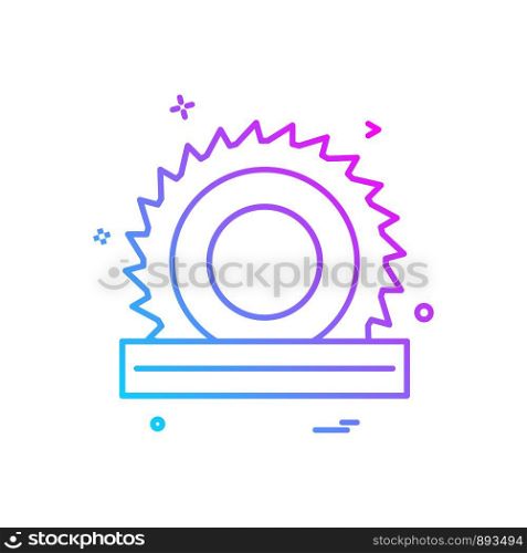 wood cutter icon vector design