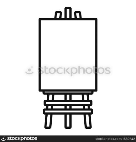 Wood easel icon. Outline wood easel vector icon for web design isolated on white background. Wood easel icon, outline style