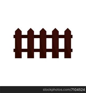 Wood fence icon. Flat illustration of wood fence vector icon for web design. Wood fence icon, flat style