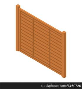 Wood fence icon. Isometric of wood fence vector icon for web design isolated on white background. Wood fence icon, isometric style