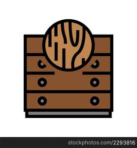 wood furniture color icon vector. wood furniture sign. isolated symbol illustration. wood furniture color icon vector illustration