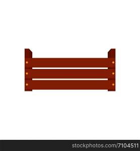 Wood garden box icon. Flat illustration of wood garden box vector icon for web design. Wood garden box icon, flat style