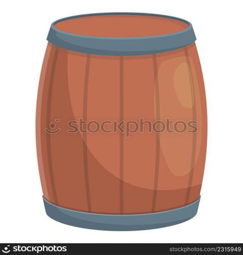 Wood honey barrel icon cartoon vector. Bee nectar. Gold syrup. Wood honey barrel icon cartoon vector. Bee nectar