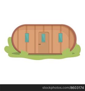 Wood house icon cartoon vector. Forest tourism. Travel tent. Wood house icon cartoon vector. Forest tourism