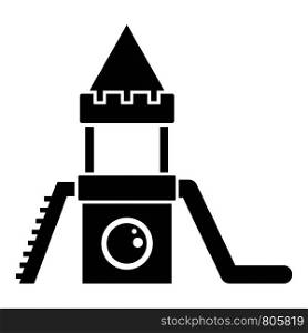 Wood kid castle icon. Simple illustration of wood kid castle vector icon for web design isolated on white background. Wood kid castle icon, simple style