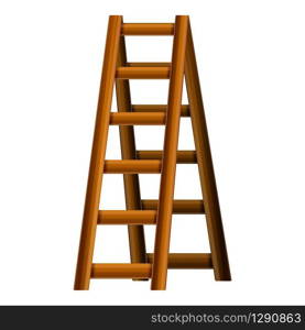 Wood ladder icon. Cartoon of wood ladder vector icon for web design isolated on white background. Wood ladder icon, cartoon style