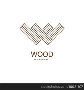 Wood logo vector flat design