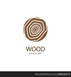 Wood logo vector flat design