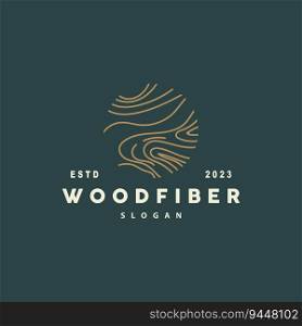 Wood Logo, Wood Fiber Bark Layer Vector, Tree Trunk Inspiration Illustration Design