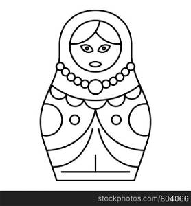 Wood nesting doll icon. Outline wood nesting doll vector icon for web design isolated on white background. Wood nesting doll icon, outline style