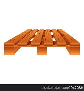 Wood pallet icon. Cartoon of wood pallet vector icon for web design isolated on white background. Wood pallet icon, cartoon style