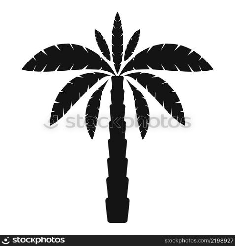 Wood palm icon simple vector. Coconut tree. Island tree. Wood palm icon simple vector. Coconut tree