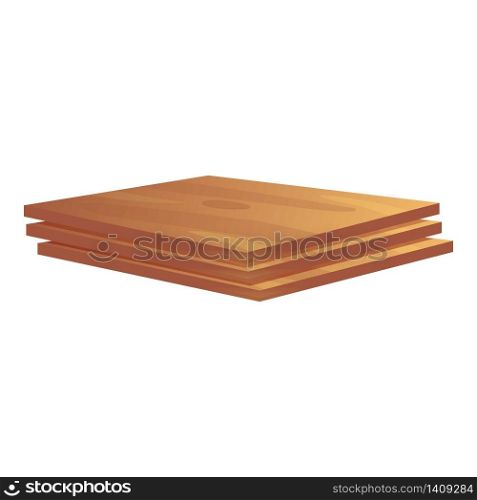 Wood panel icon. Cartoon of wood panel vector icon for web design isolated on white background. Wood panel icon, cartoon style
