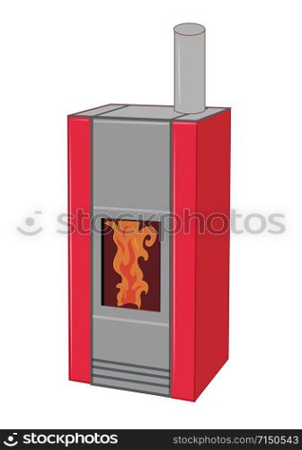 Wood pellett stove isolated on white background. Wood pellett stove isolated on white background. vector illustration