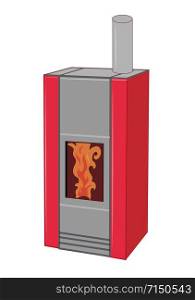 Wood pellett stove isolated on white background. Wood pellett stove isolated on white background. vector illustration