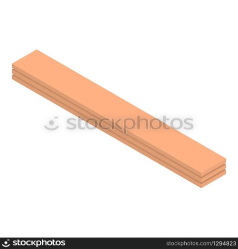 Wood plank icon. Isometric of wood plank vector icon for web design isolated on white background. Wood plank icon, isometric style