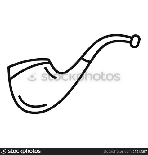 Wood smoking pipe icon outline vector. Old smoker. Cigar sherlock. Wood smoking pipe icon outline vector. Old smoker