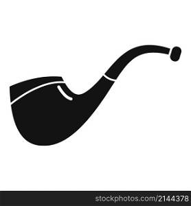 Wood smoking pipe icon simple vector. Old smoker. Cigar sherlock. Wood smoking pipe icon simple vector. Old smoker