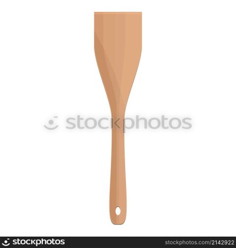 Wood spatula icon cartoon vector. Kitchen spoon. Food tool. Wood spatula icon cartoon vector. Kitchen spoon