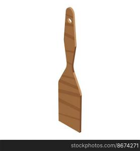Wood spatula icon isometric vector. Cooking food. Cutlery tool. Wood spatula icon isometric vector. Cooking food